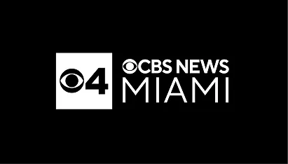CBS News 4 Miami logo with CBS eye symbol and text on a black background.